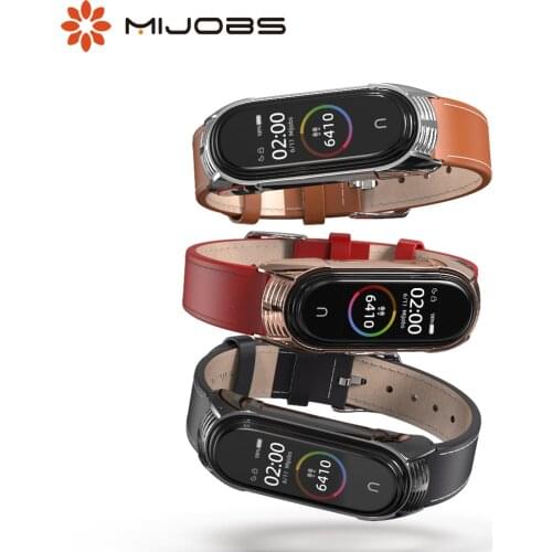 For Mi Band 5 Strap Genuine Leather for Xiaomi Mi Band 4 Miband 3 Bracelet Wristbands Xiomi Correas Pulseira NFC Global Version