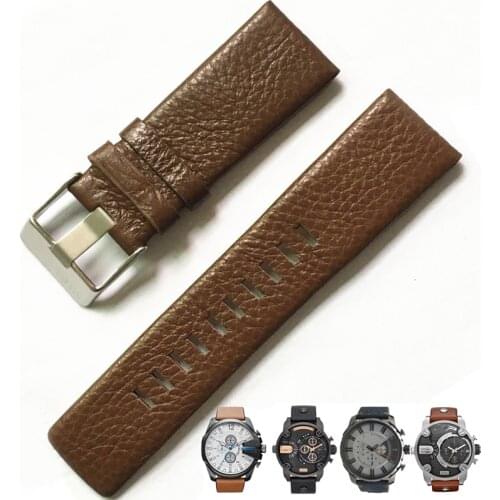 WatchBand For Diesel DZ4323 DZ1657 DZ1405 Genuine Leather Insurance Clasp Watch Strap Chain Watch Accessorie Watch Bracelet Belt