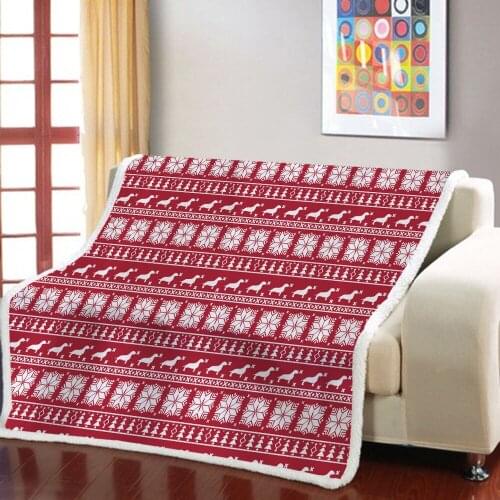 Merry Christmas Blankets Holiday Festival Sherpa Blanket Home Custom For Kids Adults Throw Blanket Happy New Year Fleece Blanket