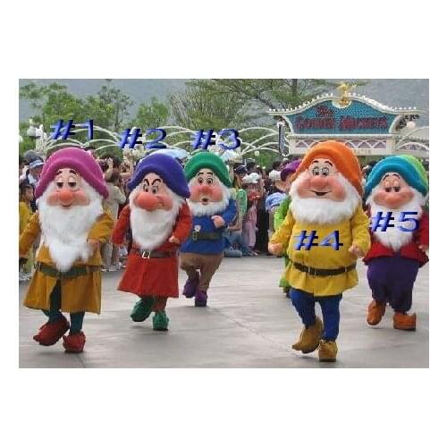 Syflyno Top quality EVA Material Helmet Seven Dwarfs Mascot Costume Cartoon Apparel Masquerade Birthday party