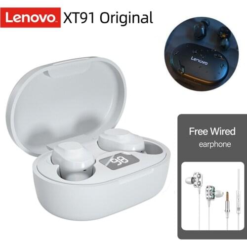 Full New Lenovo XT91 TWS Earbuds headphones Bluetooth 5.0 Gaming Headset Stereo Bass True Wireless Original Earphones headset