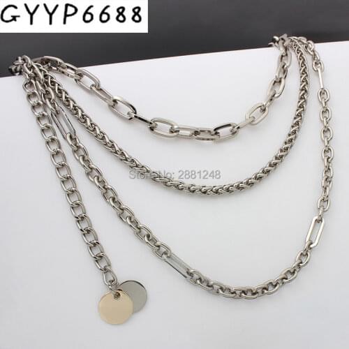 1-5pcs silver mash up chains metal strap with hook for women bag handbag chain purse adjusted strap Handbag Straps Bag