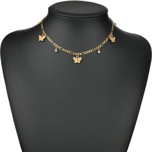 2020 New Cute Butterfly Pendant Necklace for Women Party Statement Necklace Korean Fashion Necklace Jewelry Gifts
