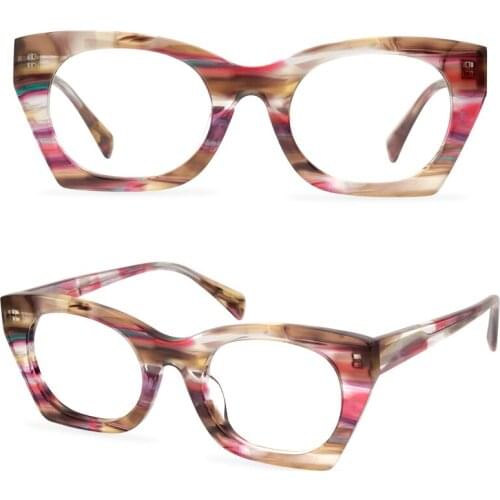 Acetate Retro Woman Glasses 2021 Oversized Luxury Personality Man Eyeglasses Frames