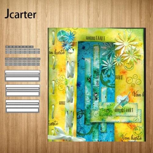 Album Tags Sticker Rectangle Metal Cutting Dies Scrapbooking Handmade Shape Stencil DIY Craft Paper Knife Mould Card Make Decor