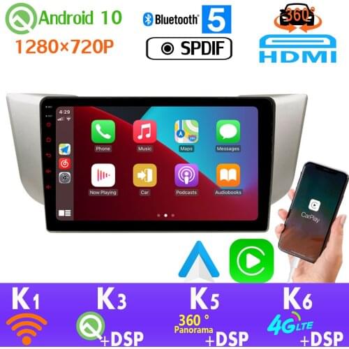PX6 1280*720P Android 10.0 For Lexus RX300 RX330 RX350 360 4*AHD Camera HDMI GPS Radio Car Multimedia Player CarPlay Head Unit