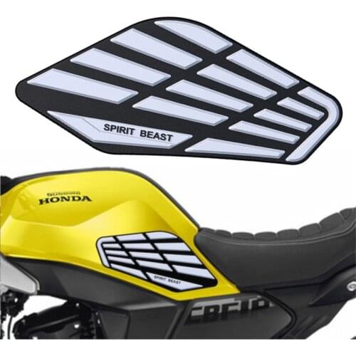 White Moto Tank Sticker Rubber Side Protection Antiskid Waterproof Modification Accessories Durable Wearable for Honda CBF190TR