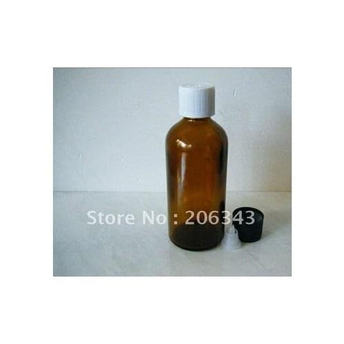 100ml brown/green/blue essential oil bottle with plastic cap +plastic stoper ,glass bottle
