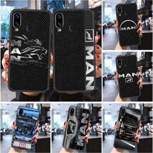 Man Truck logo Phone case For Huawei P Mate P10 P20 P30 P40 10 20 Smart Z Pro Lite 2019 Frosted black pretty Etui trend coque 3D
