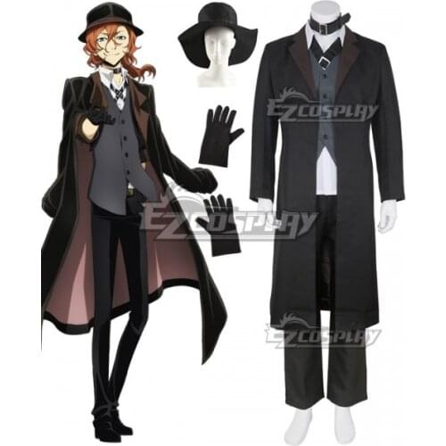 Bungou Stray Dogs Chuya Nakahara Black Cosplay Costume E001