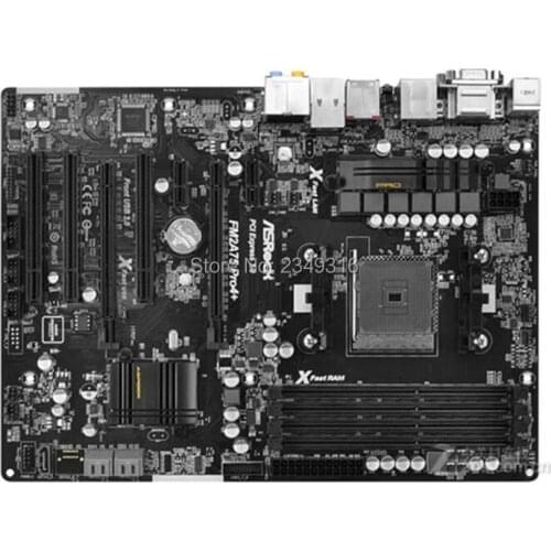 For ASRock FM2A75 Pro4+ Original Used Desktop Motherboard A75 Socket FM2+ SATA3 USB3.0
