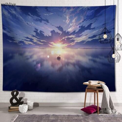 Landscape Tapestry Customizable Bohemian Wall Hanging Room Carpet HD Tapestries Art Home Decoration Accessories 100x150cm