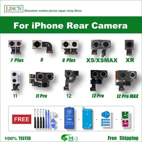 Original rear camera of iPhone 6, 7, 8, X,XR, XS max, 11pro,11promax large rear camera, spare cable of iPhone x camera