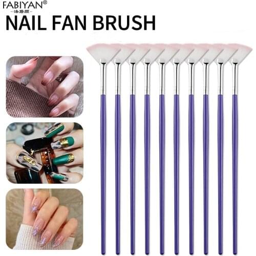5pcs Brush Brushes Painting Pen In Fan Shape Paint Acrylic UV Gel Polish Design DIY Nail art Manicure Professional