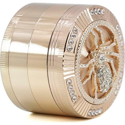Hot 4 layer 63x50mm grinder Diamond spider Zinc alloy material smoking herbal grinder tobacco cigarette pipe fittings