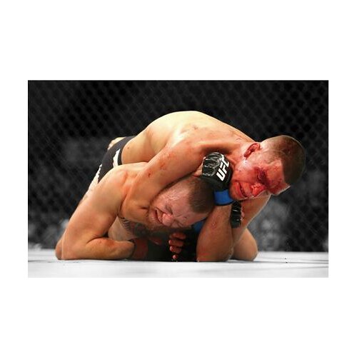 Hot CONOR McGREGOR VS NATE DIAZ Boxing Art Print Silk Poster Home Wall Decor 24x36inch