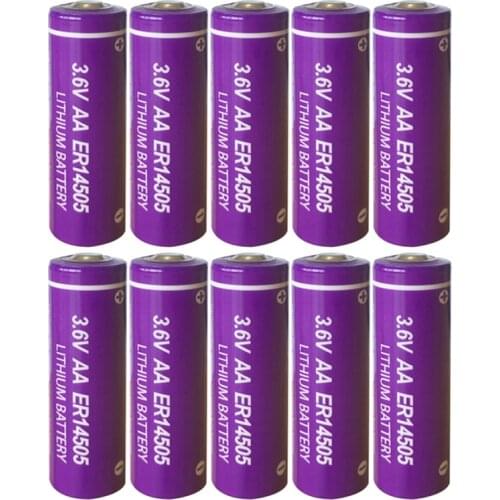 10pcs PKCELL 3.6v aa lithium battery ER14505 LS14500 2400mah aa 3.6v lithium Non-Rechargeable Battery 2A Li-SOCl2 Batteries