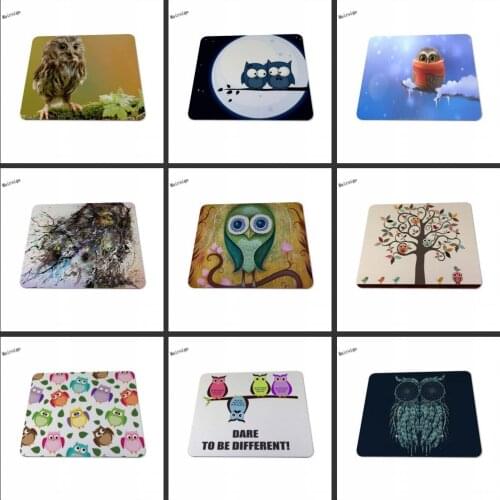 Mairuige Print Cute Cartoon Owl 22*18CM and 29*25CM Three Sizes Choice Gaming Rubber Mat Mice Pad Drop Shipping