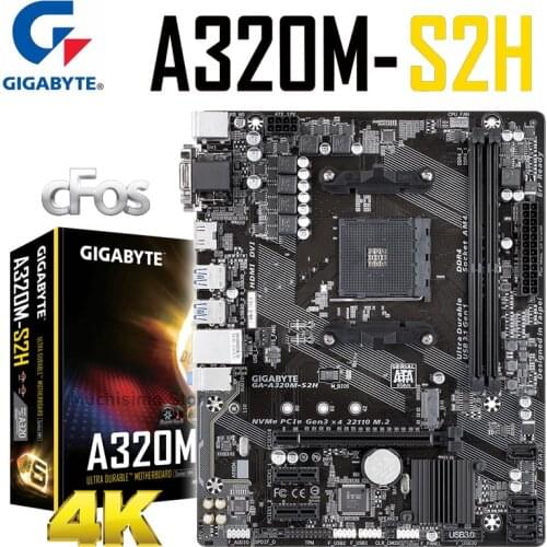 ASUS PRIME A320M-K A320M AMD A320 DDR4 3200MHz, 32Gb/s M.2, SATA 6Gb/s, USB 3.0 can support R3 R5 R7 R9 A320 Placa-mãe AM4 New
