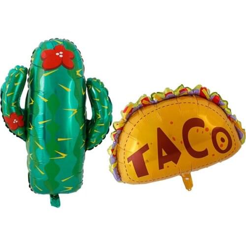 Mexican Party Balloons Decorations Supplies Party TACO BOUT LOVE Party Fiesta Cactus Helium Foil Balloons TacoTwosday