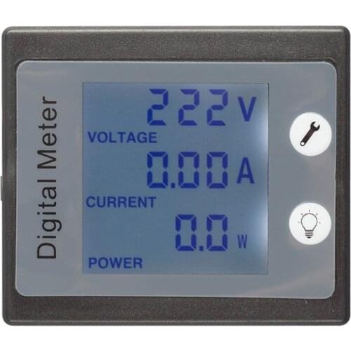 Voltage Meter Panel Multifunctional Digital Voltmeter Current Energy Gauge LED Display Closed/Open Type 80-260V 100A LX0D