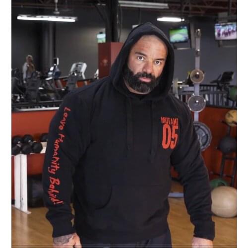 Mutant Mens Winter Wool Loose coat Singlets Sweatshirts Mens Fleece Hoodies Stringer Bodybuilding Fitness Shirts Suitable