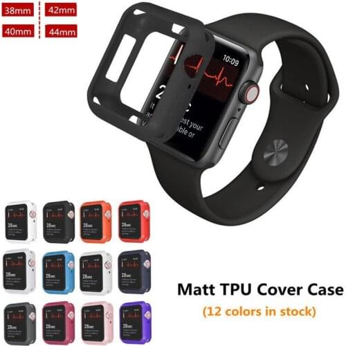 Candy Soft Silicone Case for Apple Watch 3 2 1 42MM 38MM Cover Protection Shell for iWatch 4 5 6 SE 44MM 40MM Watch Bumper