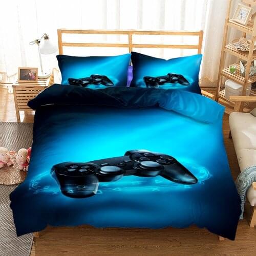 Gamepad Boys Duvet Cover Set King Queen Double Full Twin Single Bed Linen Set