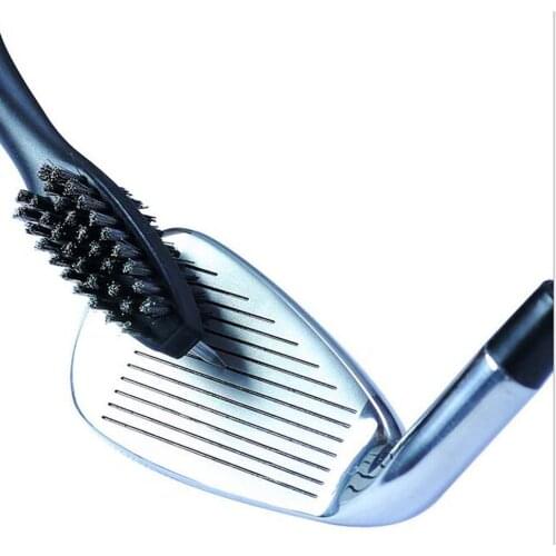 NEW Double Sides Nylon Golf Club Cleaning Brush Groove Cleaner Golf Accessory Golf Training Aids Red / Gray
