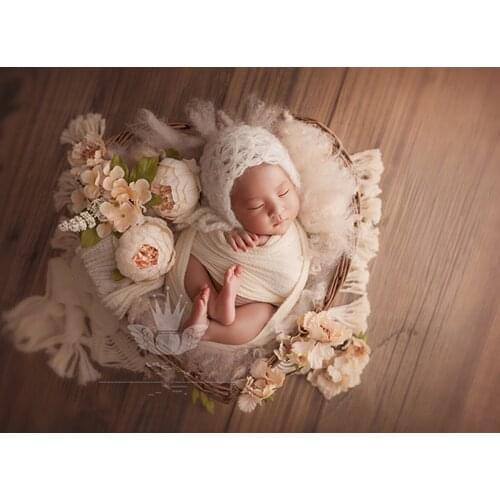 New retro love container heart-shaped box baby hundred days photo props colorful rattan newborn photo props