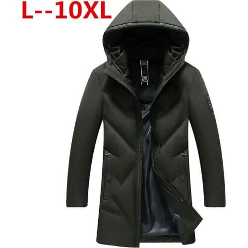 10XL 8XL 6XL New Arrival Winter Long Jacket Cotton Thick Male High Quality Casual Fashion Parkas Cotton Coat Men Brand Clothing