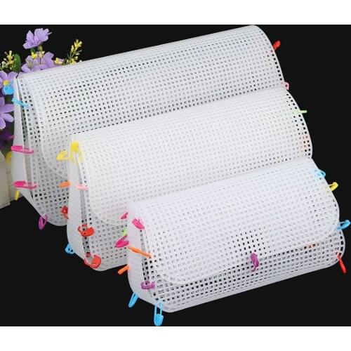 Plastic Weaving Plastic Mesh Cloth For Bag Making DIY Handcraft Bags Weaving Material Latch Hook Bags Made Plastic Grid Hook