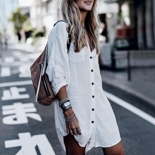 Beach Cover up Button Camisa de playa Beach wear cover up Cardigan Beach Woman Pocket Bikini Cover up Tunics