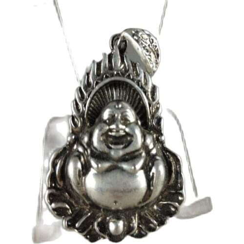 Collectible Decorated Old Handwork Tibet Silver Flying Dragon Statue Amulet Buddha pendant