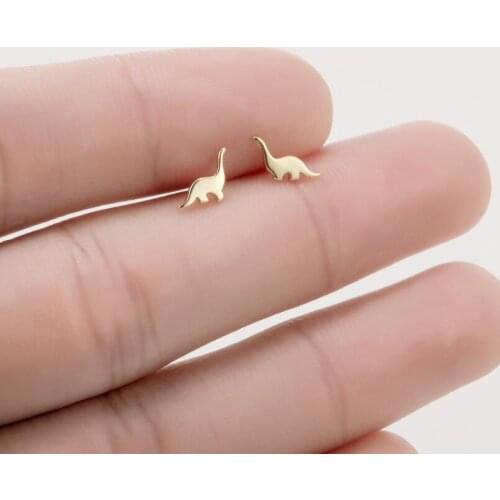 Simple Fashion Lovely Dinosaur Earrings for Women Exquisite Student Jewelry Accessories 2021 High Quality Animal Studs