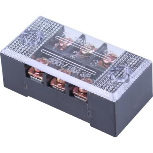European-Style Wiring, terminal Connector Wiring Board Wiring Column TB-1503 3P 15A 600V 0.5-1.5MM ² 3-Bit Fixed Connectors