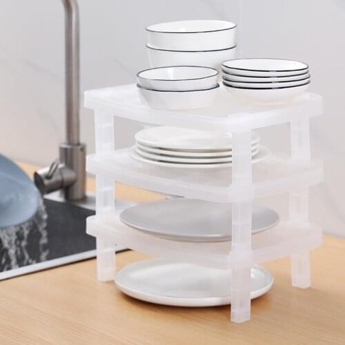 1pc Stackable Kitchen Organiser Shelf Storage Cupboard For Cabinet And Pantry Storage Rack Kitchen Big Deal