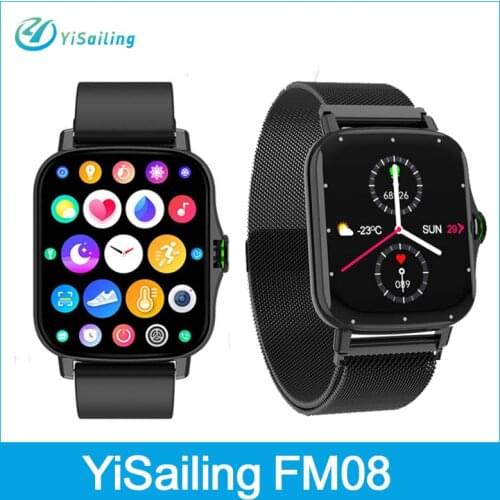 FM08 Bluetooth Call Smart Watch 1.69" Full Touch Screen Fitness Smartwatch Wristband Sports Watches Smart Band Waterproof