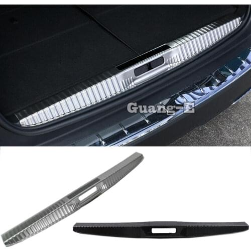 For Peugeot 5008 2017 2018 2019 2020 Car Body Stainless Steel Inner Internal Rear Bumper Trim Plate Frame Trunk Pedal 1pcs