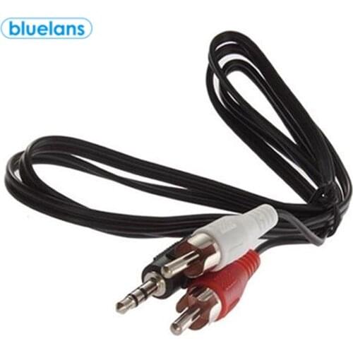 Factory Price NEW HOT 3.5mm 1/8'' Jack Mini Plug To 2 RCA Male Stereo Phono Audio Speaker Adapter Cable