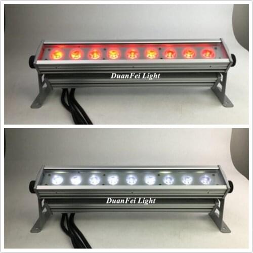 10 lot Structure aluminium light led wall washer bar building wash wall light led linear bar rgbwa uv 9x18w