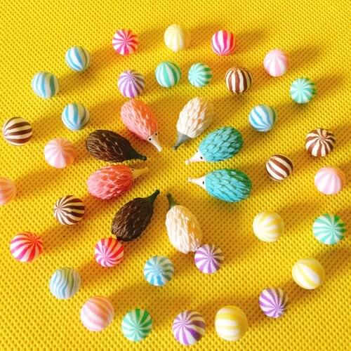 10 Pcs/miniatures blue pink hedgehog/cute/fairy garden gnome/moss terrarium decor/crafts supplies/bonsai/figurine/diy supplies