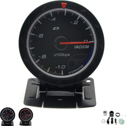 2.5" 60MMVacuum Gauge Black Face With Logo