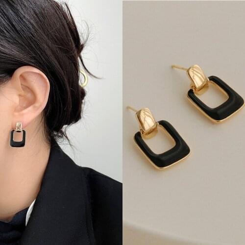 2021 New Drip Glazed Design Earrings Elegant Simple Earrings Personality Wild Earrings Jewelry For Women Markdown Sale