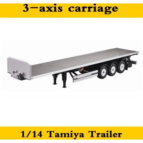 3 Axle Flatbed Truck for 1/14 Tamiya RC Truck Car SCANIA R620 VOLVO Benz MAN TGX Carriage Diy