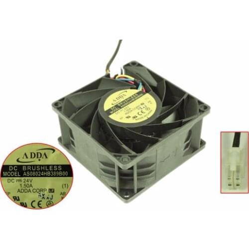 ADDA AS08024HB389B00 DC 24V 1.50A 80x80x38mm 4-wire Server Cooling Fan