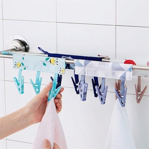 4PCS Creative Cloth Hanger Portable Foldable Travel Clothes Hangers Drying Rack Bathroom Bedroom Clothespin Clothes Rack