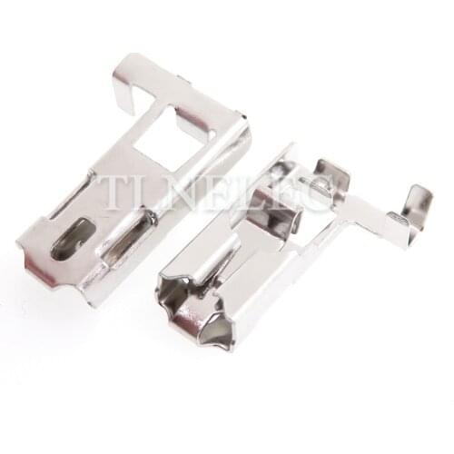 50pcs DJ6247-D6.3B Flag-shaped with Locking Wire Terminal 6.3 Series Automotive Heavy Current Crimp Splice Connector Terminals