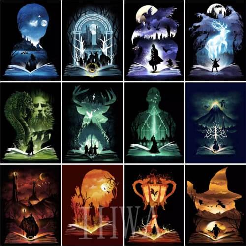 Disney 5D DIY Diamond Painting Cartoon Dark Style Movie Picture Cross Stitch Full Square Round Diamond Embroidery For Home Decor