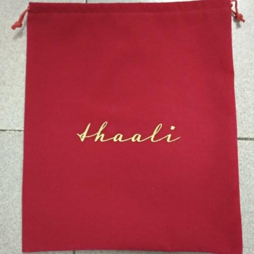 High quality velvet jewelry pouch gift pouch drawstring bag custom 30*30cm hair dryer packaging bags dust bags for gift storage